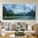 wall26 3 Panel Canvas Wall Art - Landscape of Waterfall on the Cliff in the Forest - Giclee Print Gallery Wrap Modern Home Decor Ready to Hang - 24"x36" x 3 Panels   